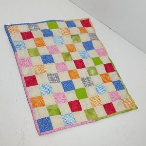 Colorful New Miniature Patchwork Doll Quilt (for 11” or smaller doll)